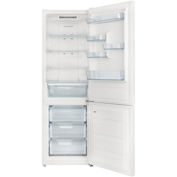 Combina frigorifica Total No Frost Daewoo volum net 310L, control electronic, iluminare LED, inghetare rapida, Clasa E, Alb