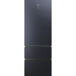 Combina frigorifica Haier HTW7720ENMB, 483 L, Total No frost, Motor Inverter, Conectivitate WiFi + Bluetooth, Display Led, Multiflow column, Super cooling, Super freezing, Clasa E, H 201 cm, Negru