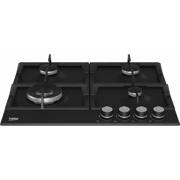 Pachet incorporabil Beko BBSM17330BCS, Electric, 71 l, Clasa A, Autocuratare catalitica, SoftClose door,Timer, Negru + Plita incorporabila Beko , Gaz, 4 arzatoare, Wok, Gratar din fonta, 60 cm, Negru