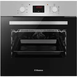 Cuptor incorporabil Hansa Fine BOEI68460, display, 9 functii, grill, ventilator, EvenBaking, incalzire rapida, 62 L, clasa A, inox
