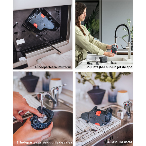 Espressor automat DeLonghi Magnifica Start Milk ECAM 220.60.B, 1450W, 4 tipuri de bauturi, 15 bari,Negru