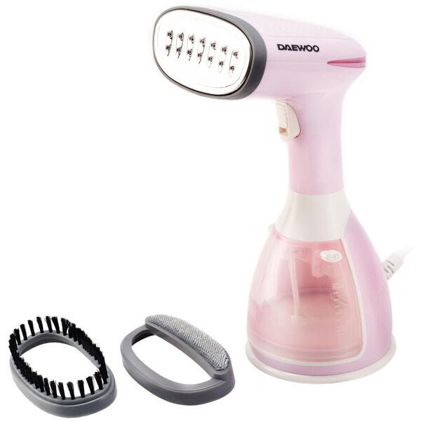 Daewoo SDA Aparat de calcat vertical cu abur Daewoo DGS1500PK, 1500 W, 280 ml, Abur 60 gr/min, Alb/Roz