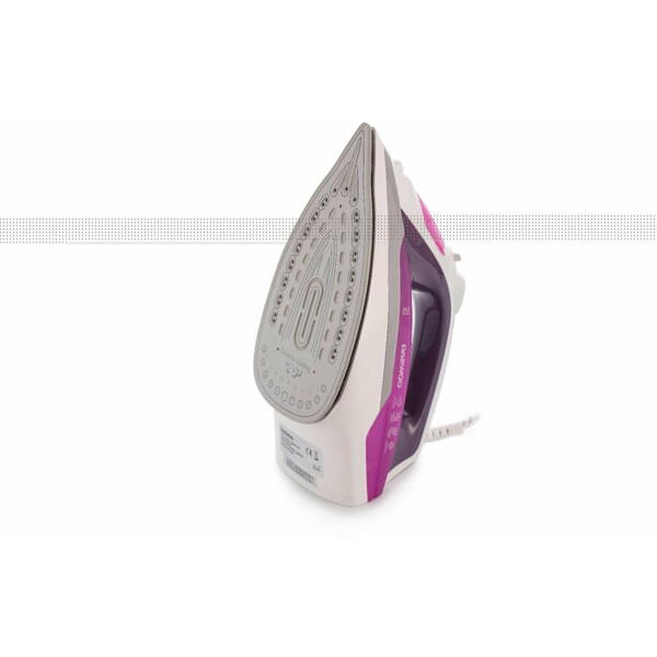 Daewoo SDA Fier de calcat Daewoo DSI20P, 2400 W, 350 ml, Talpa ceramica, Auto curatare, Abur vertical, Mov