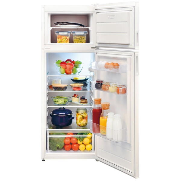 Frigider cu doua usi Candy C1DV145SFW, 204 L, Fresh zone, Clasa F, H 143 cm, Alb