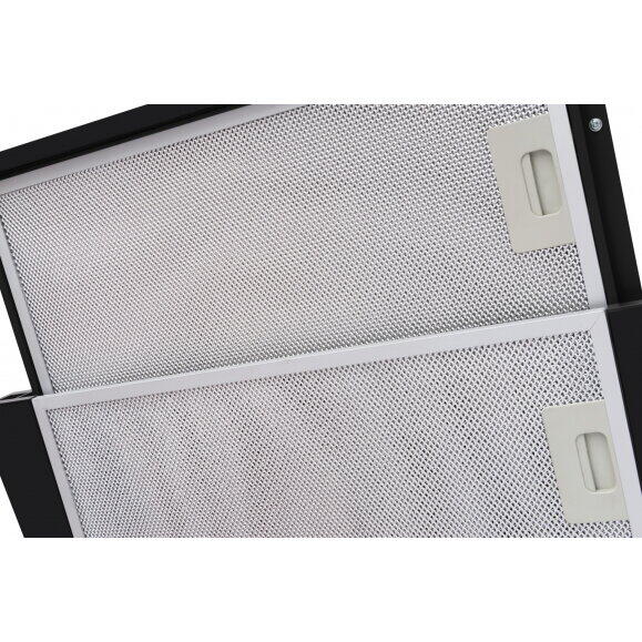 Hota telescopica Hansa, 60 cm, 270 m3/h, 1 motor, 2 filtre aluminiu, 3 trepte, iluminare LED, negru