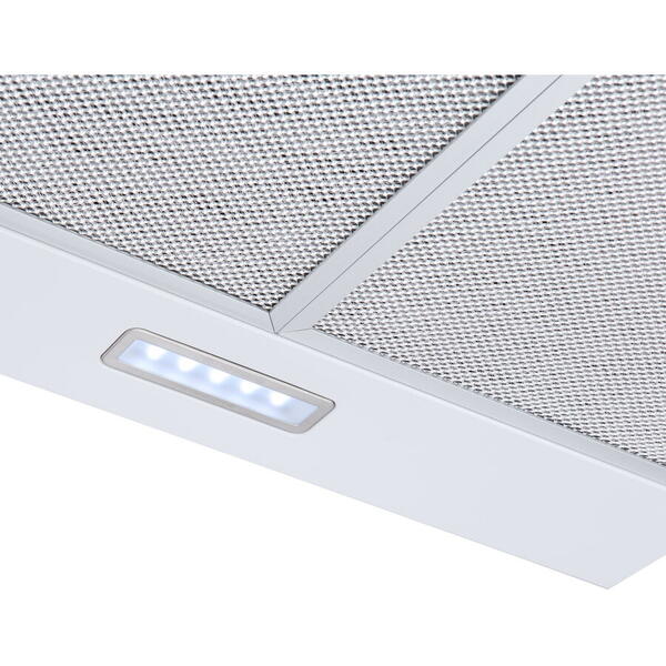 NobeLTek Kitchen Hota clasica NobelTek NHO-CL60F15W, 60 cm, 1 motor, 2 filtre aluminiu, lampa led, 300m3, Alb