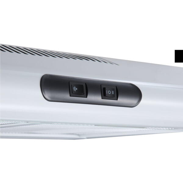 NobeLTek Kitchen Hota clasica NobelTek NHO-CL60F15W, 60 cm, 1 motor, 2 filtre aluminiu, lampa led, 300m3, Alb