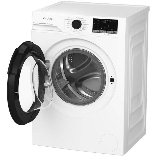 Masina de spalat rufe frontala Arctic, APLM2WFSU29412WPB, 9 kg, 1400 rpm, Clasa A, Alb
