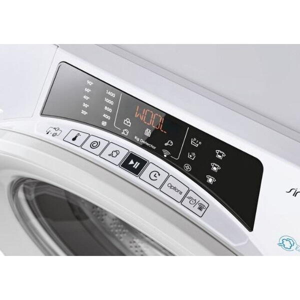 Masina de spalat rufe Candy RO 14104DWME/1-S, 10 kg, Clasa A, 1400 rpm, 16 programe, Wi-Fi + Bluetooth, Motor Inverter, Alb