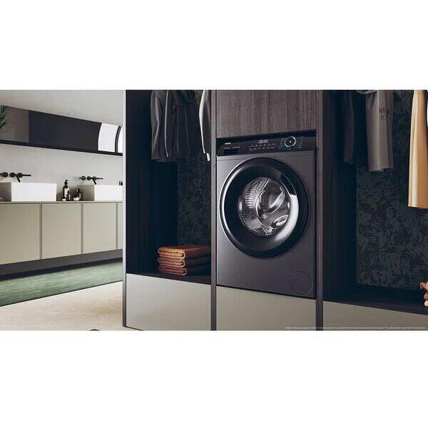 Masina de spalat rufe frontala HAIER HW90-B14939S8-S, Steam, 9 kg, 1400rpm, Clasa A, Antracit