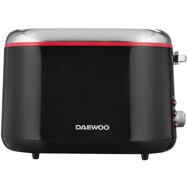 Daewoo SDA Prajitor de paine Daewoo DBT70B, 900 W, functie reincalzire, functie decongelare, carcasa Cool Touch, Negru