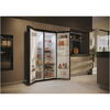 Side by side Haier HSW59F18EIPT, 601 l, Total No Frost, Multi Air Flow, Clasa E, WiFi, SuperCooling, SuperFreezing, Holidays, Dispenser de apa si gheata, H 178 cm, Negru