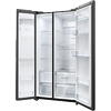Side by side Haier HSW59F18EIPT, 601 l, Total No Frost, Multi Air Flow, Clasa E, WiFi, SuperCooling, SuperFreezing, Holidays, Dispenser de apa si gheata, H 178 cm, Negru