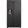 Side by side Haier HSW59F18EIPT, 601 l, Total No Frost, Multi Air Flow, Clasa E, WiFi, SuperCooling, SuperFreezing, Holidays, Dispenser de apa si gheata, H 178 cm, Negru