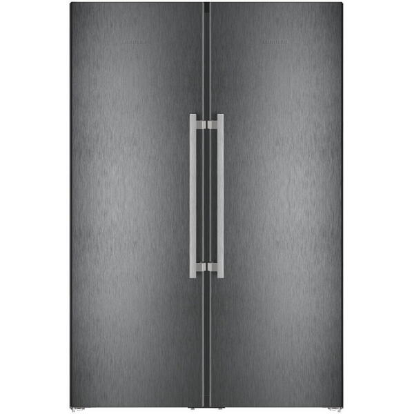 Side by side Liebherr XRFbs 5295 Peak BioFresh, Clasa D, 665 L, IceMaker, Iluminare LED, H 185.5 cm, Negru