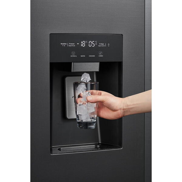 Side by side Toshiba, clasa energetica E, volum net total 582 (380+202) litri, No Frost, Ice Maker 3 in 1, Wifi, design Morandi Gray