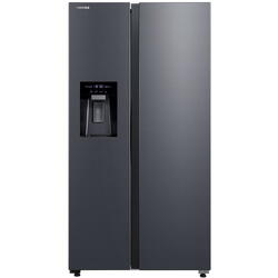 Side by side Toshiba, clasa energetica E, volum net total 582 (380+202) litri, No Frost, Ice Maker 3 in 1, Wifi, design Morandi Gray