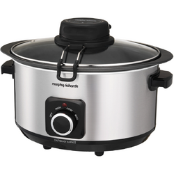 Slow Cooker Morphy Richards Auto Stir 461010, 6.5 L, Argintiu