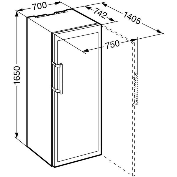 Vitrina pentru vin Liebherr WKt 4552, 435 L, clasa F, Maro
