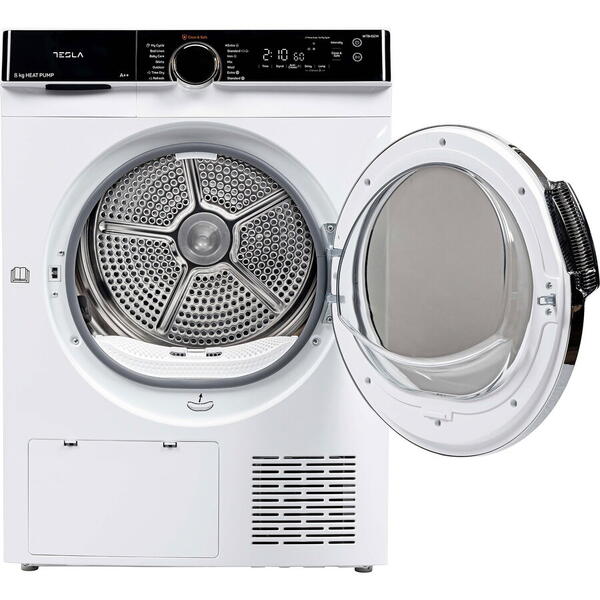 Tesla WG Uscator de rufe Tesla WT8H92M, 8kg, clasa A++, Pompa caldura, Inverter, Antisifonare, 16 Programe, Alb