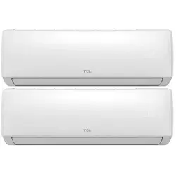 Sistem aer conditionat pentru 2 incaperi TCL FMA-14I2HD99, 9000/9000BTU, A++/A+, Wi-Fi, Inverter, Unitate externa 14000BTU, alb