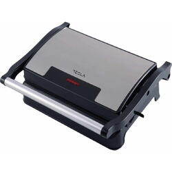 Sandwich maker, grill electric Tesla GR100BX, 700WPlaci neaderente tip grill 23x14.5 cm, Negru/ Inox