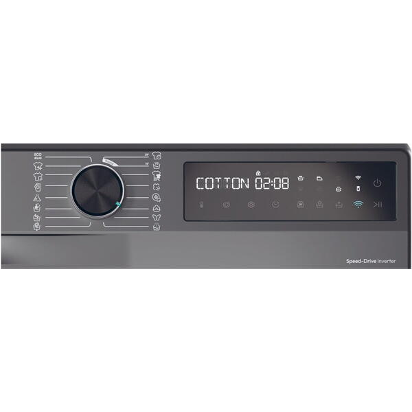 Masina de spalat rufe Candy ProWash 500 BR 410B8G-S, 10 kg, 1400 RPM, 16 programe, Motor Inverter, Steam, Soft Drum, Dual Spray, Wifi, Clasa A, Antracit