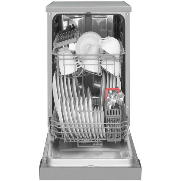 Masina de spalat vase Amica DFM41E6qISMG FS, 10 seturi, 6 programe, Clasa E, Inox