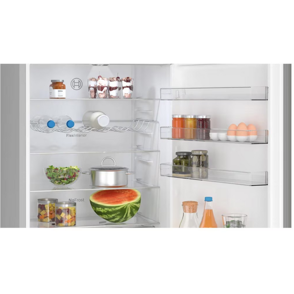 Combina frigorifica BOSCH KGN492IDF, No Frost, 440 l, H: 203 cm, Display LED TouchControl, Iluminare LED, VitaFresh XXL, clasa energetica D, Argintiu