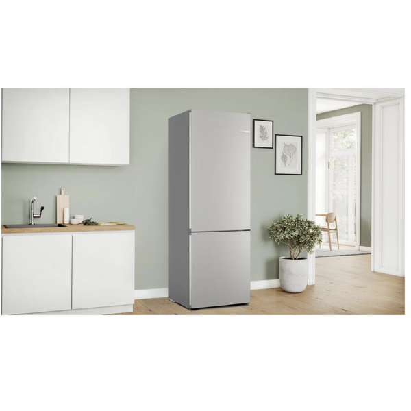 Combina frigorifica BOSCH KGN492IDF, No Frost, 440 l, H: 203 cm, Display LED TouchControl, Iluminare LED, VitaFresh XXL, clasa energetica D, Argintiu