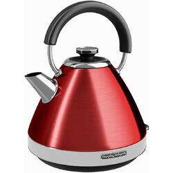 Fierbator de apa Morphy Richards Venture 100133, 1.5 L, 2200 W, gradatie transparenta, compartiment cablu, filtru anti-calcar, Rosu