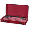 NobeLTek Kitchen Plita exterior NobeLTek NLT PE2GR, Gaz, 2 arzatoare, Gratar emailat, fara sigurata, Diuze GPL, Capac emailat, Rosu