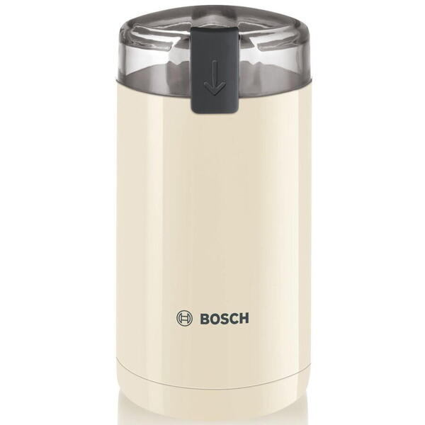 Rasnita de cafea Bosch, culoare crem, capacitate 75 g cafea boabe, putere 180 W