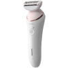 Epilator umed si uscat Philips Seria 8000 BRE730/10, 7 accesorii, 32 pensete, utilizare fara fir, 2 setari viteza, opti-light, discuri ceramice, Argintiu