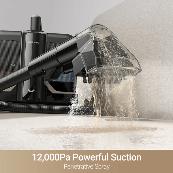 Aspirator Dreame N10, putere de aspirare 12.000Pa, curatare cu apa calda pana la 60 de grade, design compact, Negru