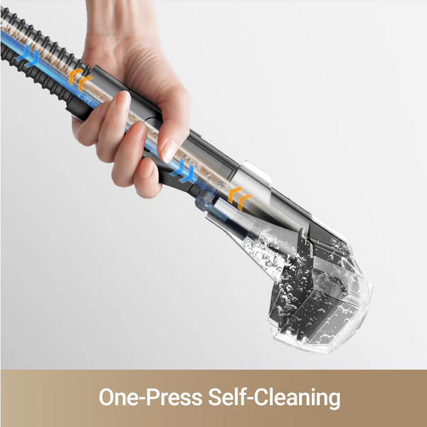 Aspirator Dreame N10, putere de aspirare 12.000Pa, curatare cu apa calda pana la 60 de grade, design compact, Negru