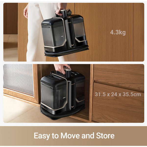 Aspirator Dreame N10, putere de aspirare 12.000Pa, curatare cu apa calda pana la 60 de grade, design compact, Negru