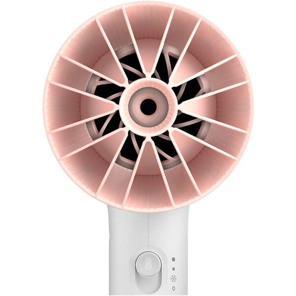 Uscator de par Philips BHD300/00, 1600W, accesoriu Thermo Protect, 3 setari de viteza/temperatura, Alb/Roz