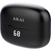 Casti bluetooth Akai Earbuds BTE-J450AENC, ANC, ENC, Negre