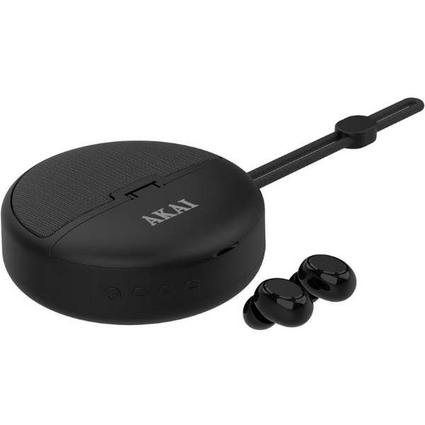 Casti In-Ear Akai BTE-J500BT, True Wireless, Bluetooth, Cu boxa, Negru