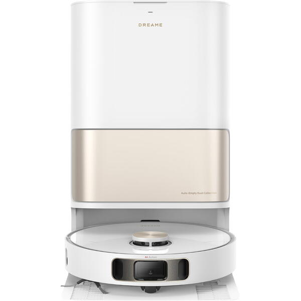 DREAME L10s Pro Ultra Heat aspirator robot 7000Pa, mop rotativ DuoScrub, MopExtend, navigaie AI Pathfinder, staie DualBoost 2.0 cu golire automat, splare mop cu ap cald 58C, uscare cu aer cald, baterie 5200mAh, autonomie 200 min, control smar, alb