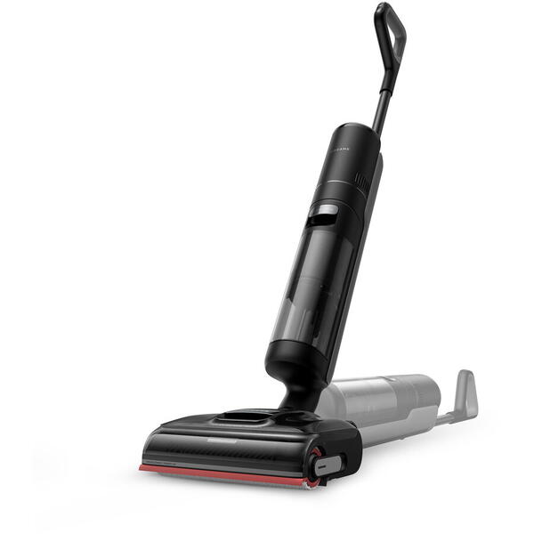 Dreame H15 Pro aspirator vertical fara fir pentru curatare uscata si umeda, 400W, 21.000Pa, autonomie 60min, rezervor apa curata 780ml, apa murdara 700ml, AI robotic arm GapFree, TangleCut, ThermoTub 100C, ecran LCD, negru