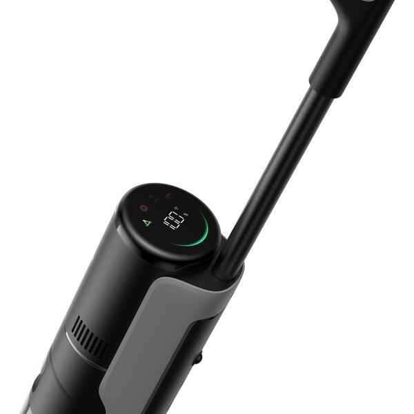 Dreame H15 Pro aspirator vertical fara fir pentru curatare uscata si umeda, 400W, 21.000Pa, autonomie 60min, rezervor apa curata 780ml, apa murdara 700ml, AI robotic arm GapFree, TangleCut, ThermoTub 100C, ecran LCD, negru