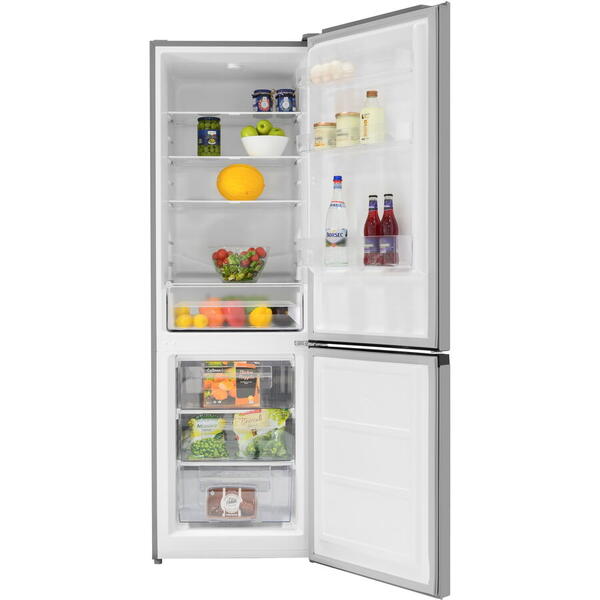 Combina frigorifica Daewoo RN-325DLFX, de tip Static, capacitate neta 315L (219 + 96L), clasa energetica F, Inox