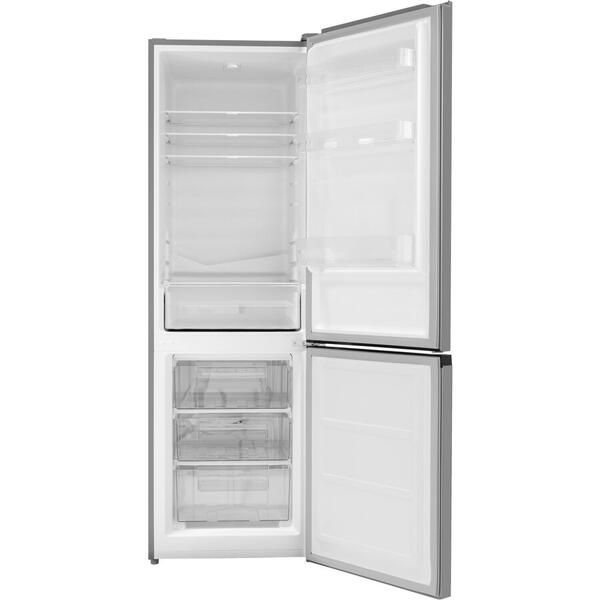 Combina frigorifica Daewoo RN-325DLFX, de tip Static, capacitate neta 315L (219 + 96L), clasa energetica F, Inox