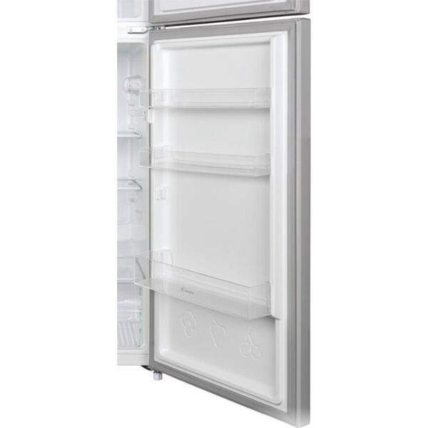 Frigider cu doua usi CANDY, 211 l, H 143 cm, Clasa E, argintiu