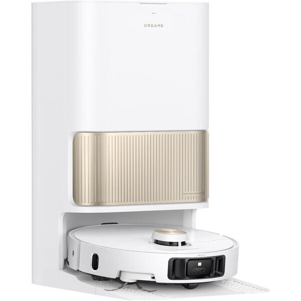 Robot de aspirare Dreame L40s Pro Ultra RLL74CE-WH, detectare a obstacolelor, depasire obstacol 4CM, perie dubla anti-incurcare, aspirare 19000Pa, alb