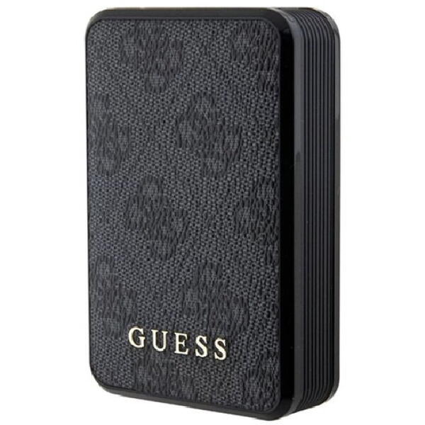 Acumulator extern Guess 10000mAh 18W QC 1xUSB 1xUSB-C 1xMicroUSB Indicator baterie Negru