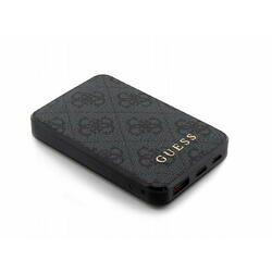 Acumulator extern Guess 5000mAh 15W 1xUSB 1xUSB-C 1xMicroUSB Indicator baterie Negru