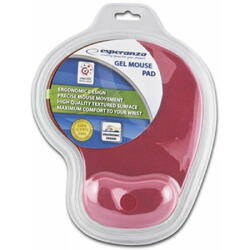 Mousepad cu gel Esperanza EA137R design ergonomic Rosu